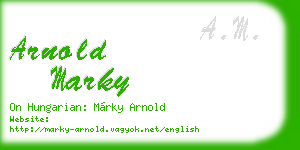arnold marky business card